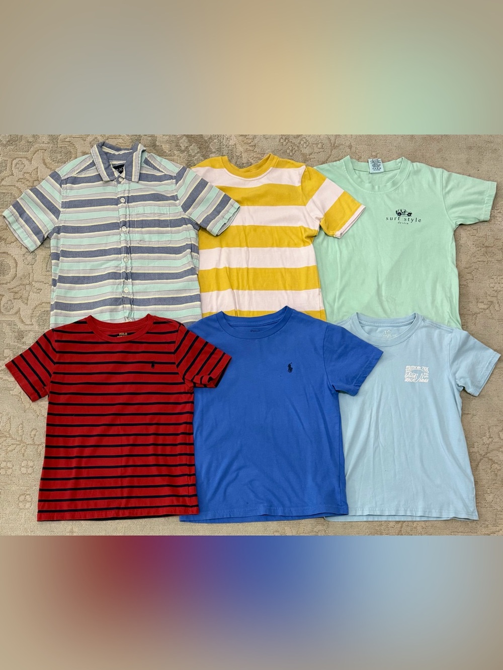Lot of 6 Short Sleeve Shirts Boys Youth Size 8